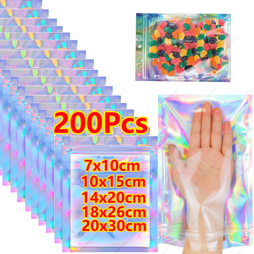 Baby Clothing Storage - 1-200PCS Laser Sealing Bags Color Plastic