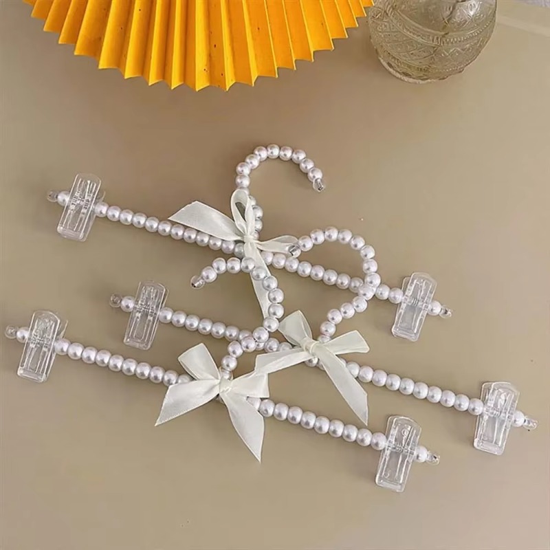 Baby Clothes Organiser - 5Pcs Kids Pearl Clothes Hanger Practical