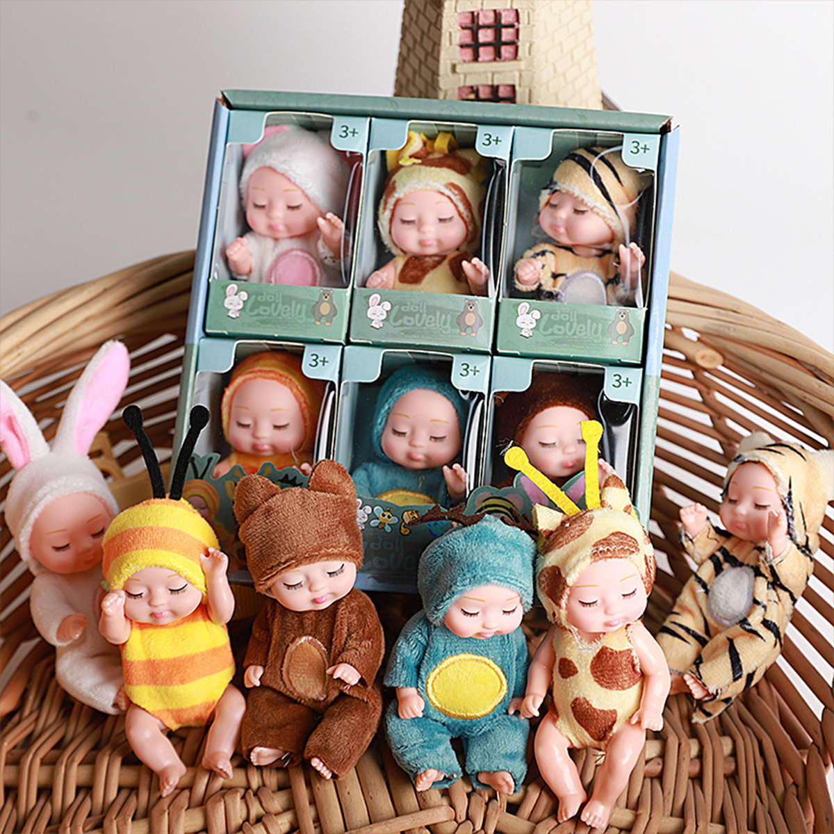 Baby Clothing Gifts - 1/6PCS Mini Newborn Doll Rebirth Doll