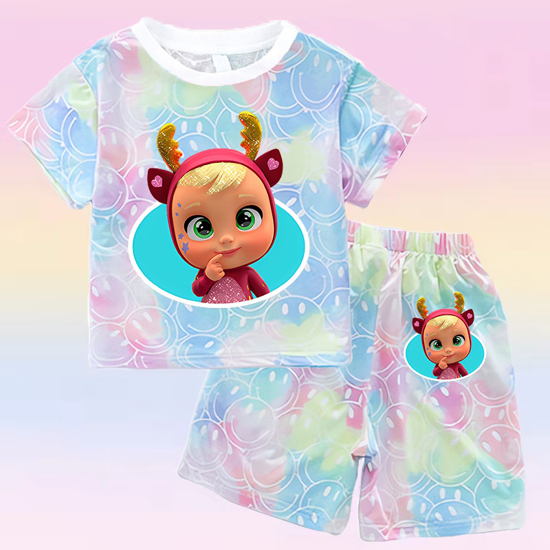 Baby Clothing Gifts - Crying Babies T-shirt Set Children Summer