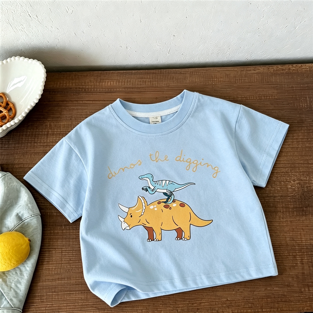 Cartoon Dinosaur Print TShirt  - Baby Clothing Designer recensione e prezzo