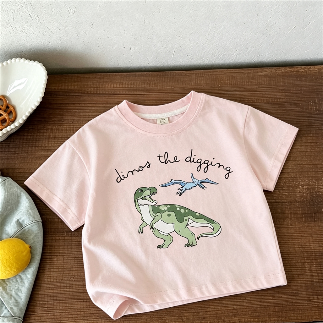 Cartoon Dinosaur Print TShirt  - Baby Clothing Designer recensione e prezzo