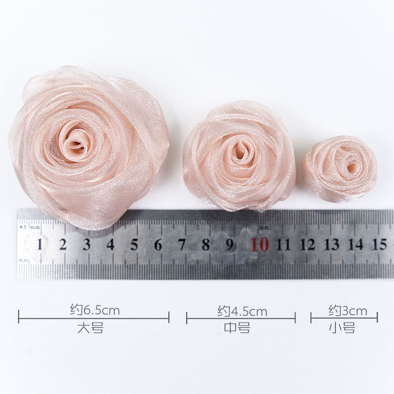 3-4.5cm Organza Snow Rose Head - Baby Clothing Designer recensione e prezzo