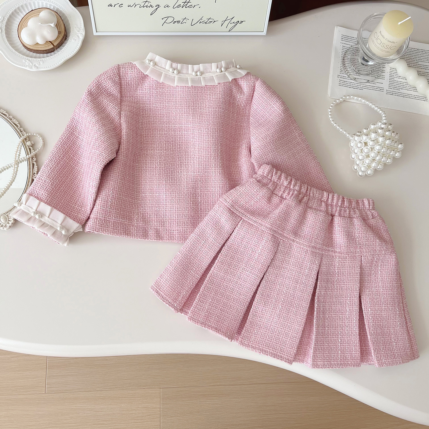 Tweed Pink Girl Boutique Outfi - Baby Clothing Designer recensione e prezzo