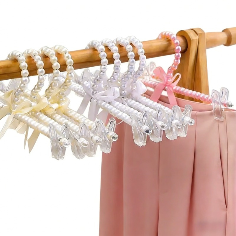 5Pcs Kids Pearl Clothes Hanger - Baby Clothes Organiser recensione e prezzo