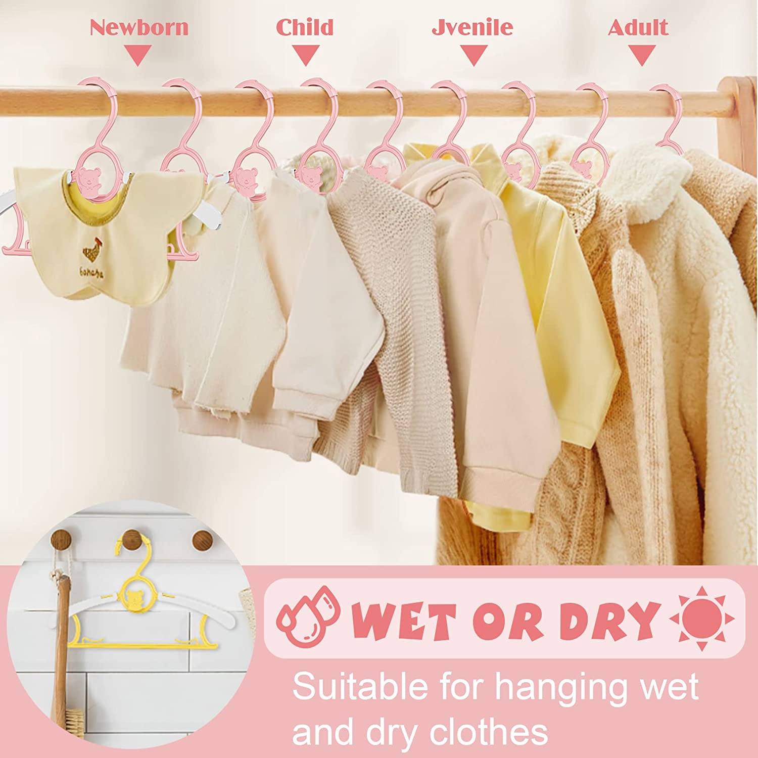 UNTIOR Non-slip Baby Clothes H - Baby Clothes Organiser recensione e prezzo