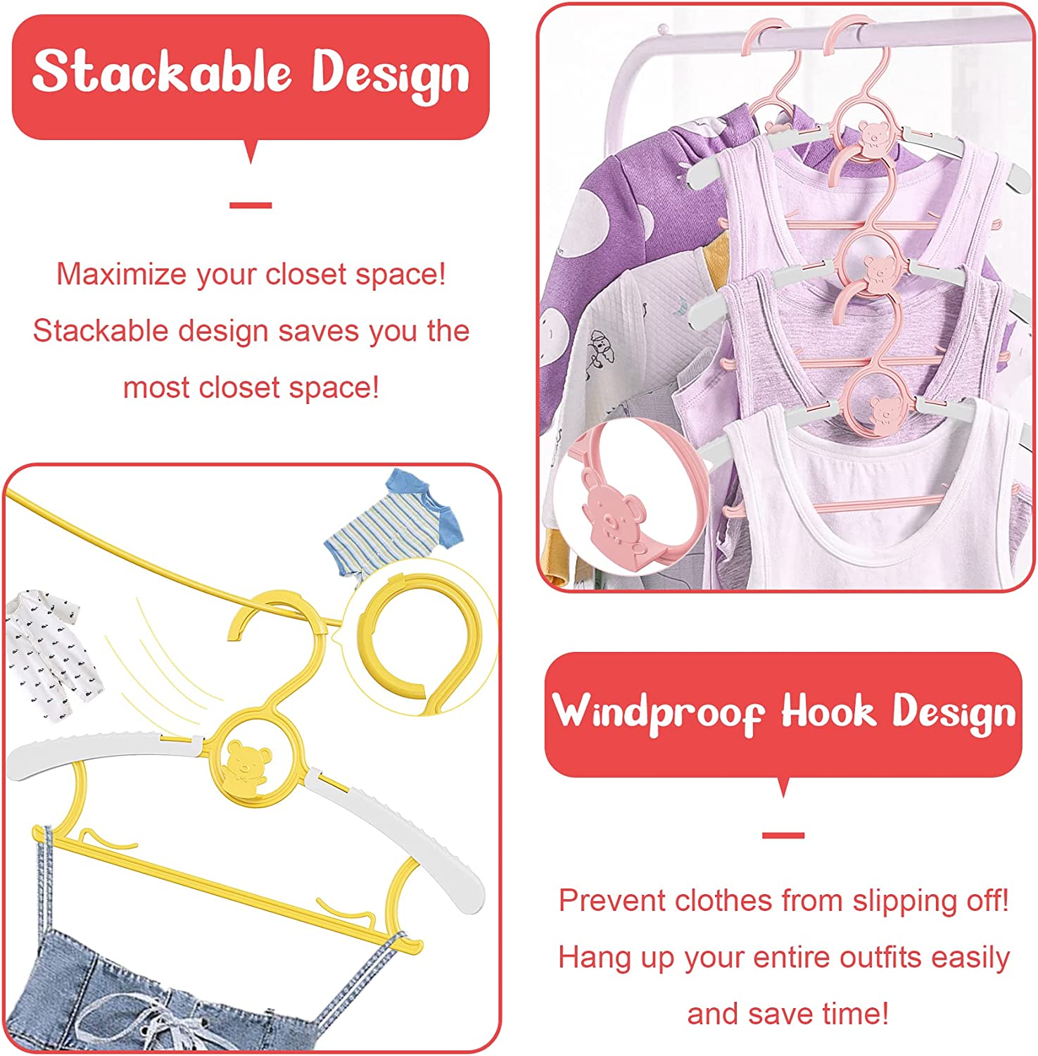 UNTIOR Non-slip Baby Clothes H - Baby Clothes Organiser recensione e prezzo