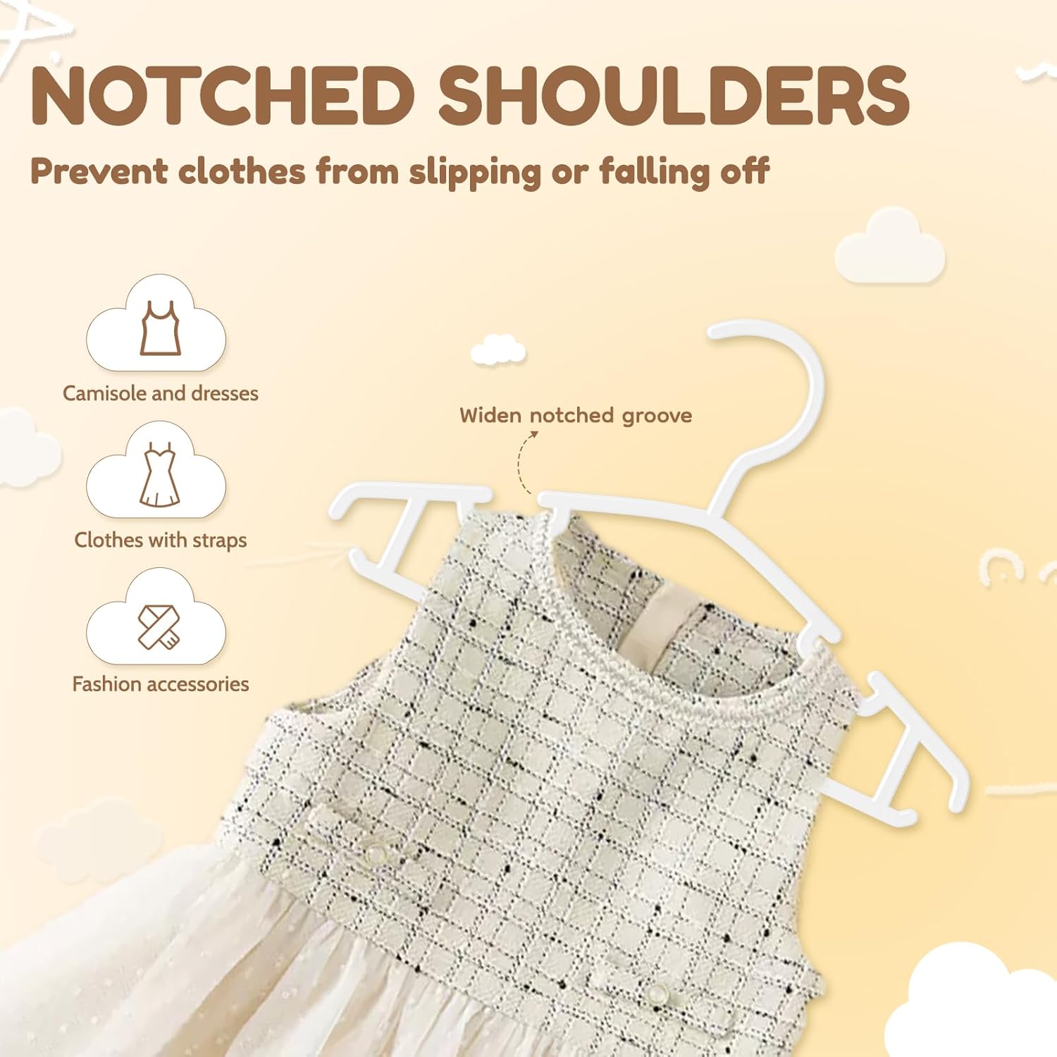 Kids Plastic Hangers 50 Pack,  - Baby Clothing Images recensione e prezzo