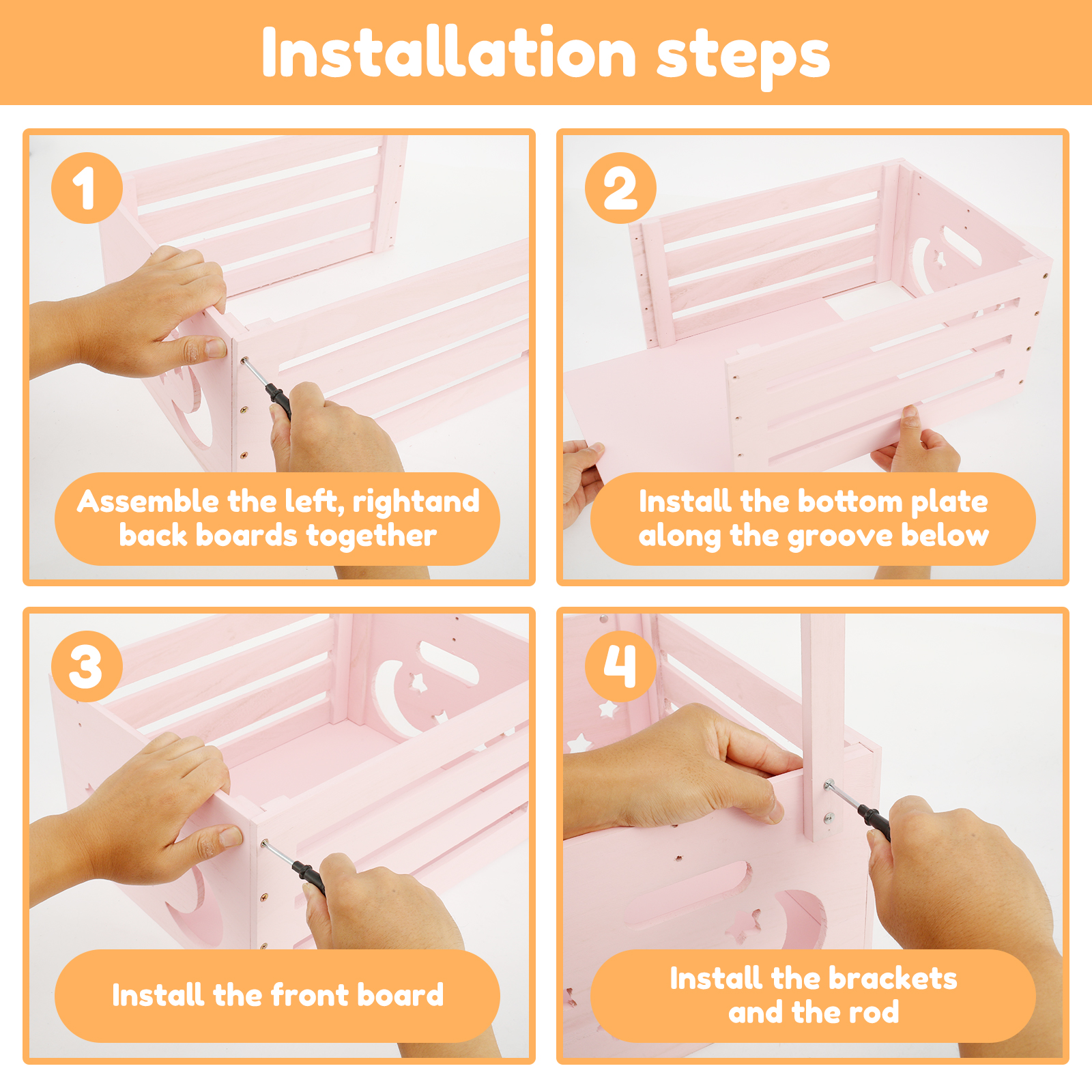 Wood Baby Shower Storage Baske - Baby Clothing Storage recensione e prezzo