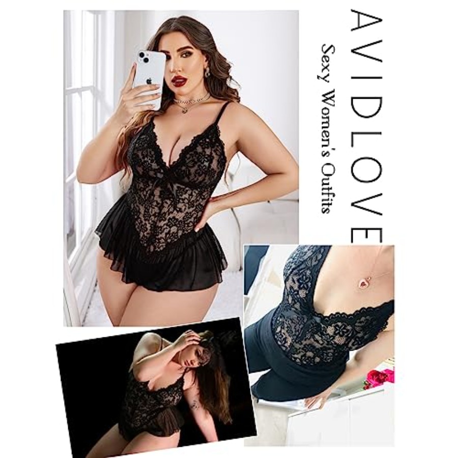 Avidlove Plus Size Lingerie fo - Bamboo Bodysuit Baby recensione e prezzo