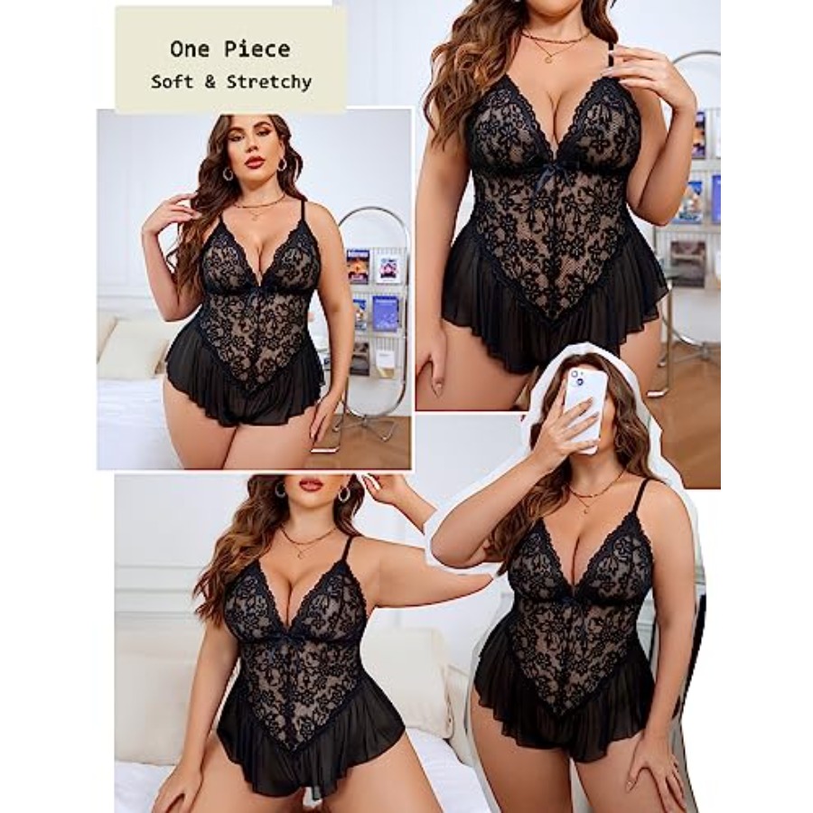 Avidlove Plus Size Lingerie fo - Bamboo Bodysuit Baby recensione e prezzo