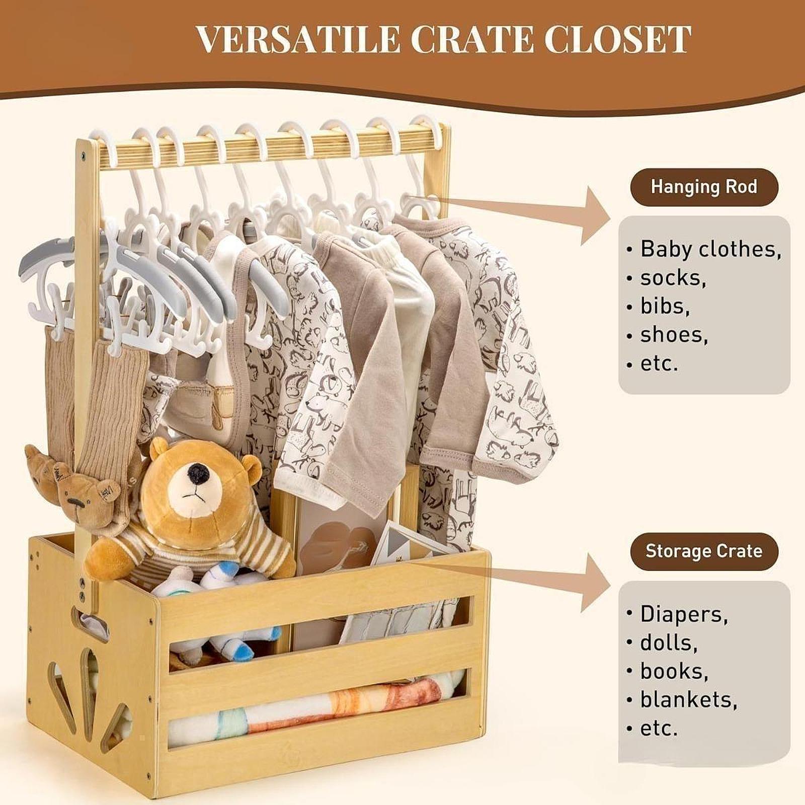 Wooden Baby Shower Crate Close - Baby Clothes Organiser recensione e prezzo