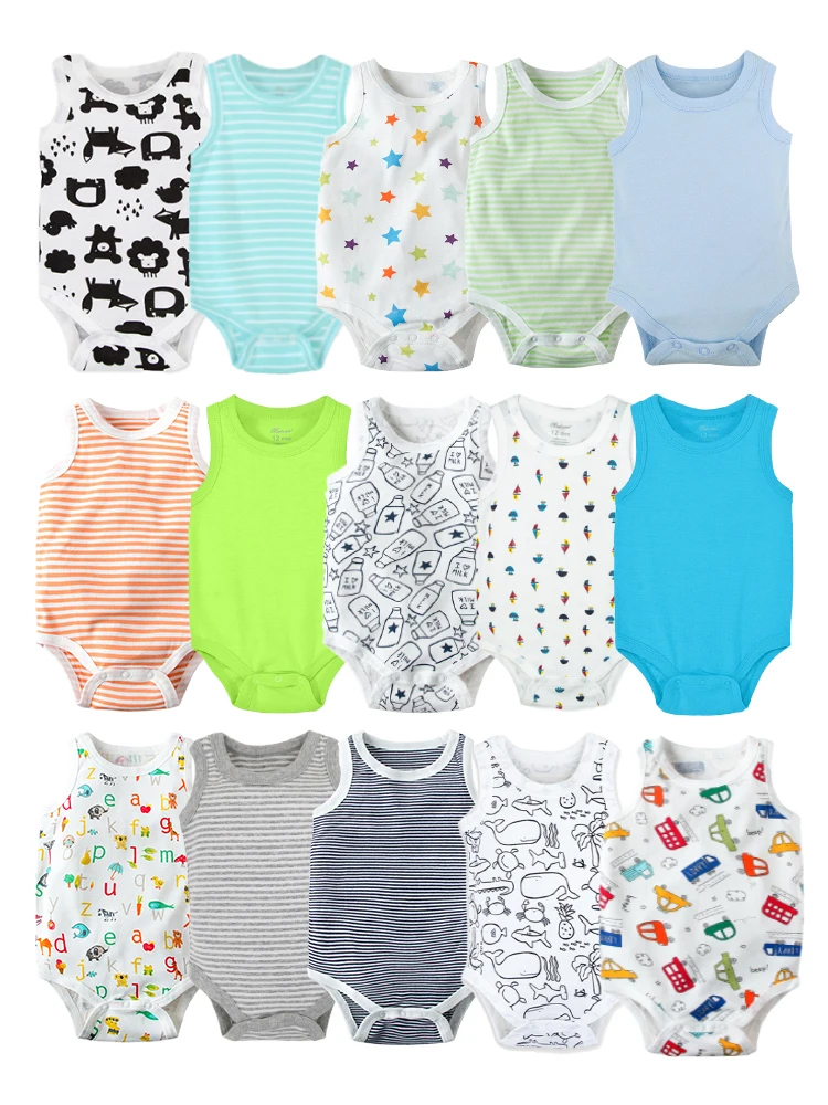 3pcs Random Baby Summer Triang - Bamboo Bodysuit Baby recensione e prezzo